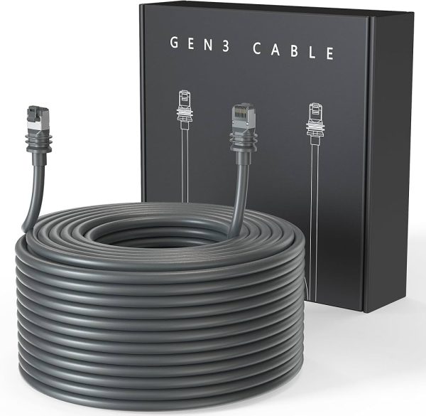 Standard 45M Cable for Starlink Gen 3 | Outdoor Cable | V3 Dish Compatible Only, Black